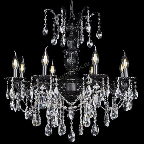 Люстра бронзовая Делия №8 журавлик черная в Химках Гусь Хрустальный