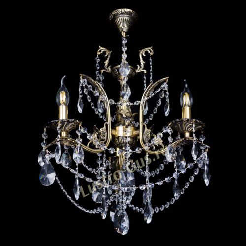 Бронзовая люстра Гелла №3 лучик в Химках Гусь Хрустальный