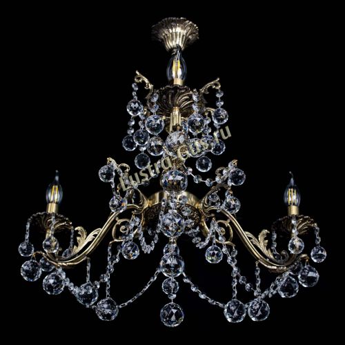 Люстра бронзовая Кассандра №3 шар в Химках Гусь Хрустальный