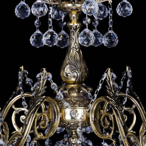 Бронзовая люстра Кассандра №5 шар в Химках Гусь Хрустальный