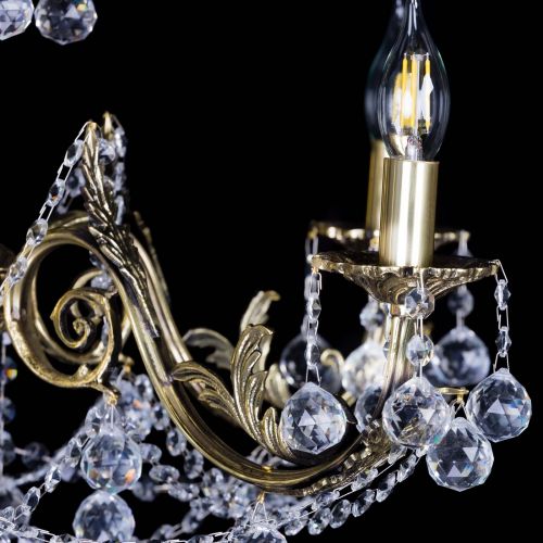 Бронзовая люстра Кассандра №5 шар в Химках Гусь Хрустальный