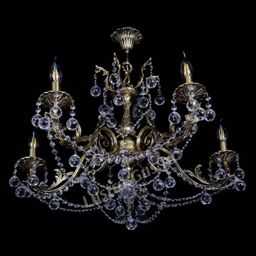 Бронзовая люстра Кассандра №5 шар в Химках Гусь Хрустальный