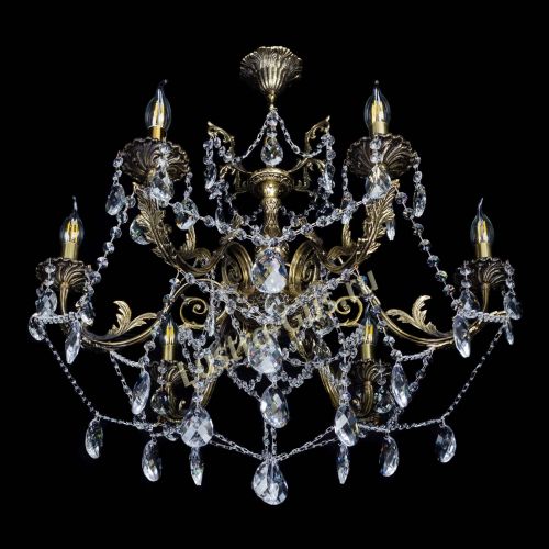 Бронзовая люстра Кассандра №6/2 баден в Химках Гусь Хрустальный