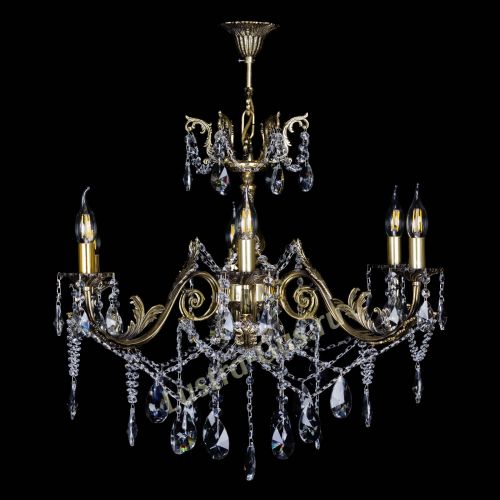  Бронзовая люстра Кассандра №6/2 лучик в Химках Гусь Хрустальный