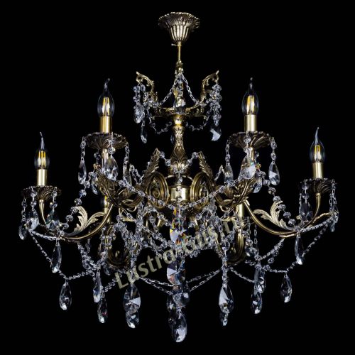  Бронзовая люстра Кассандра №6/2 лучик в Химках Гусь Хрустальный