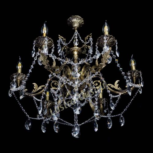  Бронзовая люстра Кассандра №6/2 лучик в Химках Гусь Хрустальный