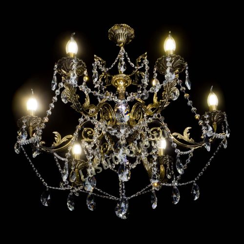  Бронзовая люстра Кассандра №6/2 лучик в Химках Гусь Хрустальный