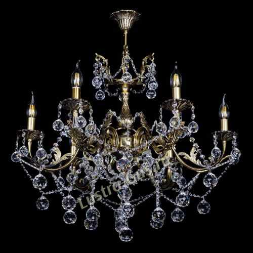 Бронзовая люстра Кассандра №6/2 шар в Химках Гусь Хрустальный