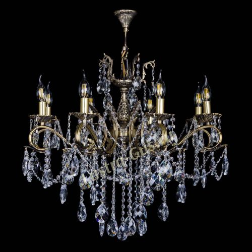 Бронзовая люстра Мелания №8/2 баден в Химках Гусь Хрустальный