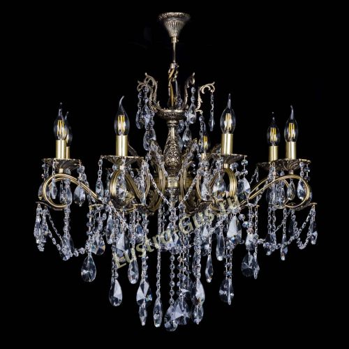 Бронзовая люстра Мелания №8/2 лучик в Химках Гусь Хрустальный