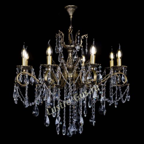 Бронзовая люстра Мелания №8/2 лучик в Химках Гусь Хрустальный