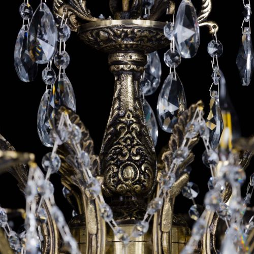 Бронзовая люстра Мелания №8/2 лучик в Химках Гусь Хрустальный