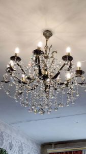 Бронзовая люстра Мелания №8/2 шар в Химках отзыв и фото покупателя