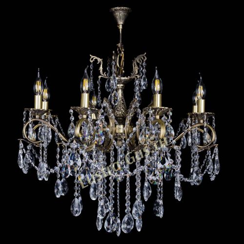 Бронзовая люстра Мелания №8/2 журавлик в Химках Гусь Хрустальный