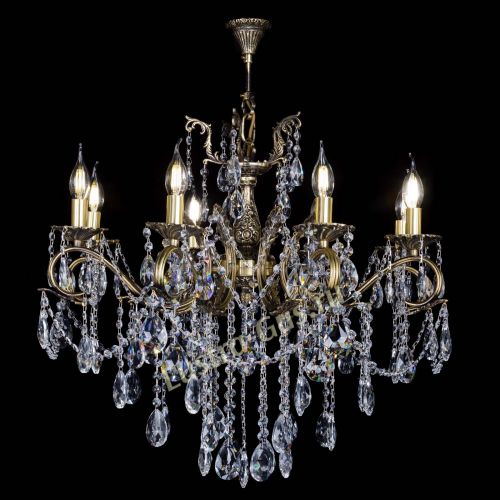 Бронзовая люстра Мелания №8/2 журавлик в Химках Гусь Хрустальный