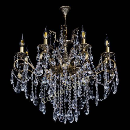 Бронзовая люстра Мелания №8/2 журавлик в Химках Гусь Хрустальный