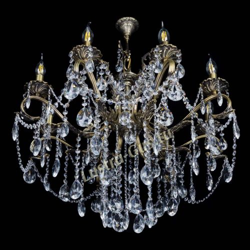 Бронзовая люстра Мелания №8/2 журавлик в Химках Гусь Хрустальный