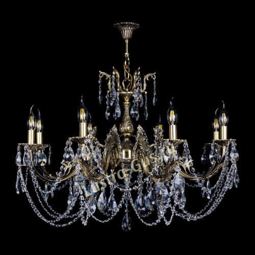 Бронзовая люстра Кассандра №8 лучик в Химках Гусь Хрустальный