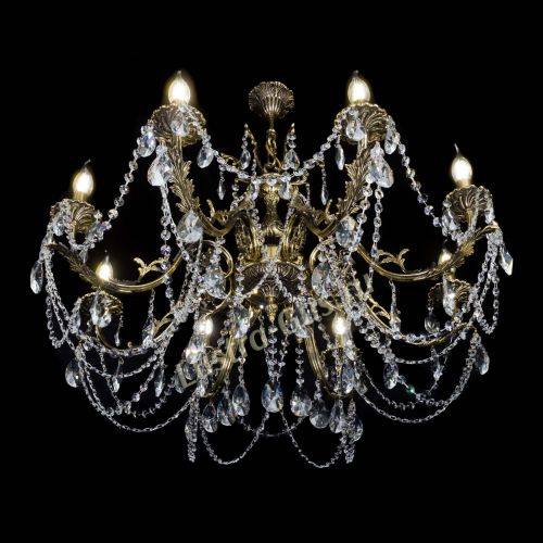 Бронзовая люстра Кассандра №8 лучик в Химках Гусь Хрустальный