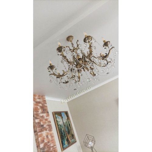 Бронзовая люстра Кассандра №8 шар в Химках Гусь Хрустальный