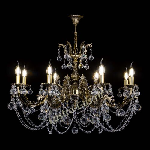 Бронзовая люстра Кассандра №8 шар в Химках Гусь Хрустальный
