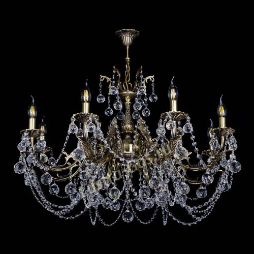 Бронзовая люстра Кассандра №8 шар в Химках Гусь Хрустальный