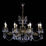 Бронзовая люстра Кассандра №8 удлиненная с конусами в Химках