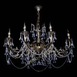 Бронзовая люстра Кассандра №8 удлиненная с конусами в Химках