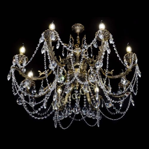 Бронзовая люстра Кассандра №8 журавлик в Химках Гусь Хрустальный