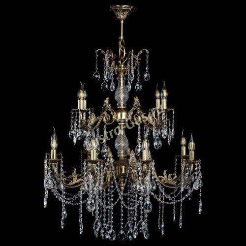 Люстра бронзовая Кассандра Алфея №12 баден в Химках Гусь Хрустальный