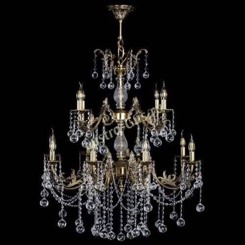 Люстра бронзовая Кассандра Алфея №12 шар в Химках Гусь Хрустальный