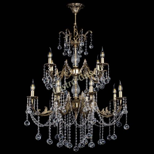 Люстра бронзовая Кассандра Алфея №12 шар в Химках Гусь Хрустальный