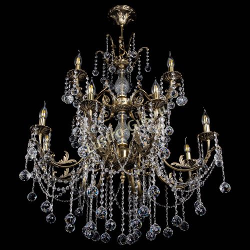 Люстра бронзовая Кассандра Алфея №12 шар в Химках Гусь Хрустальный