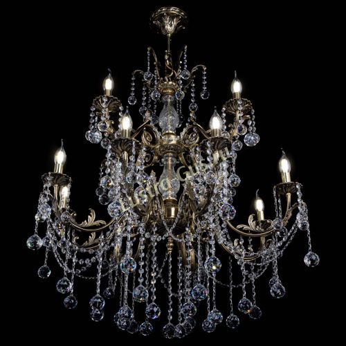 Люстра бронзовая Кассандра Алфея №12 шар в Химках Гусь Хрустальный