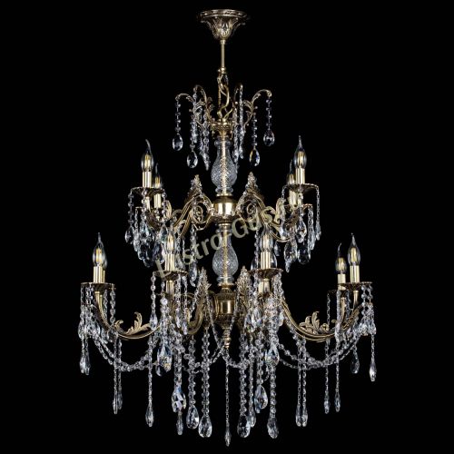 Люстра бронзовая Кассандра Алфея №12 журавлик в Химках Гусь Хрустальный