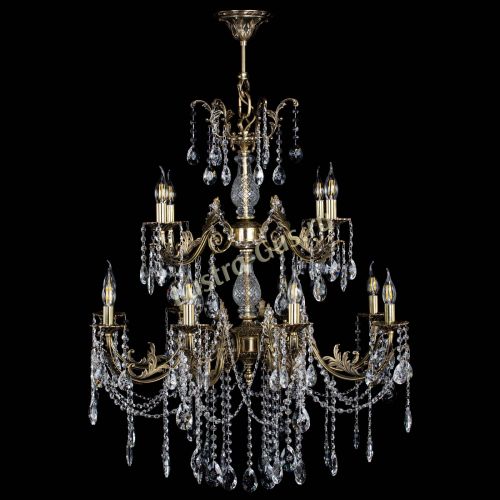 Люстра бронзовая Кассандра Алфея №12 звездочка в Химках Гусь Хрустальный