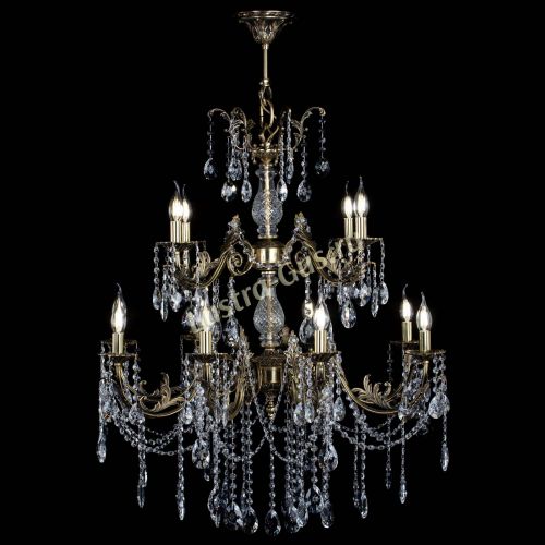 Люстра бронзовая Кассандра Алфея №12 звездочка в Химках Гусь Хрустальный