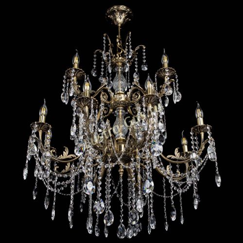 Люстра бронзовая Кассандра Алфея №12 звездочка в Химках Гусь Хрустальный