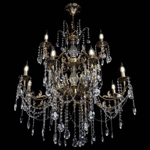 Люстра бронзовая Кассандра Алфея №12 звездочка в Химках Гусь Хрустальный