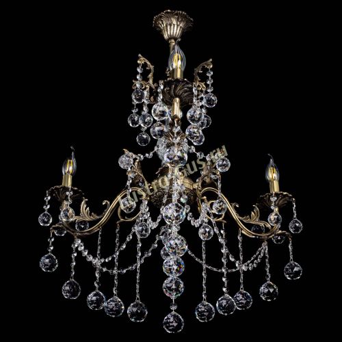 Люстра бронзовая Кассандра Алфея №3/1 шар в Химках Гусь Хрустальный