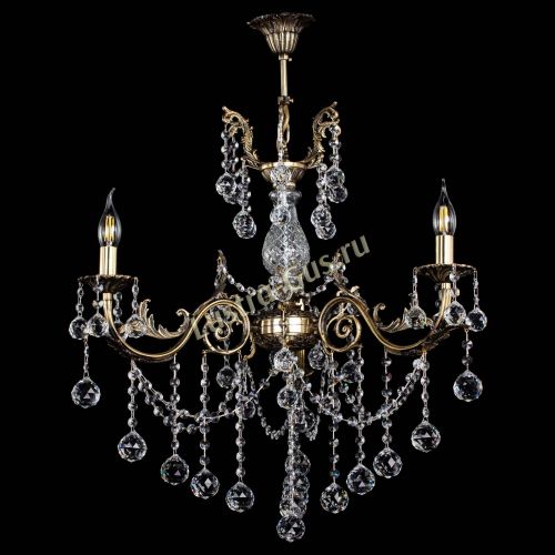 Люстра бронзовая Кассандра Алфея №3/1 шар в Химках Гусь Хрустальный