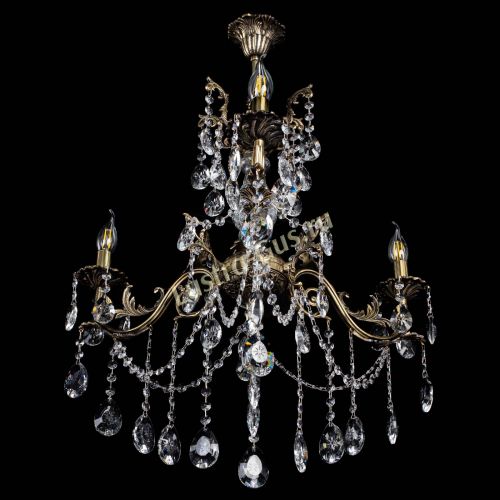 Люстра бронзовая Кассандра Алфея №3/1 звездочка в Химках Гусь Хрустальный