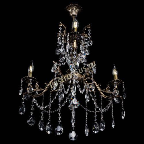 Люстра бронзовая Кассандра Алфея №3/1 звездочка в Химках Гусь Хрустальный