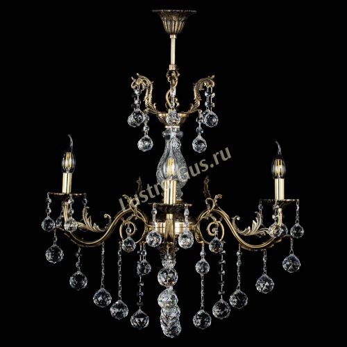 Люстра бронзовая Кассандра Алфея №3/2 шар в Химках Гусь Хрустальный