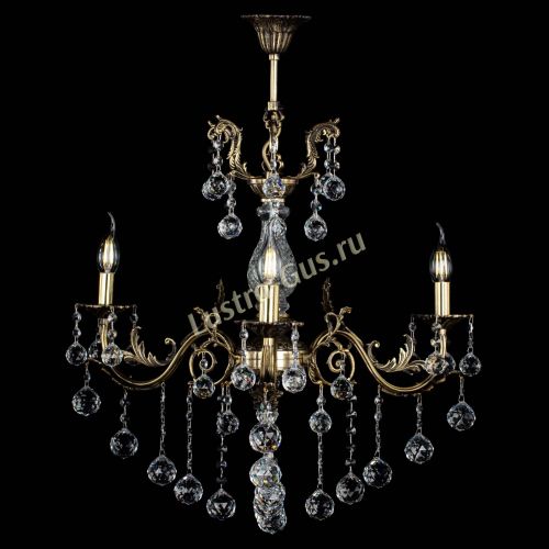 Люстра бронзовая Кассандра Алфея №3/2 шар в Химках Гусь Хрустальный