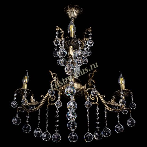 Люстра бронзовая Кассандра Алфея №3/2 шар в Химках Гусь Хрустальный