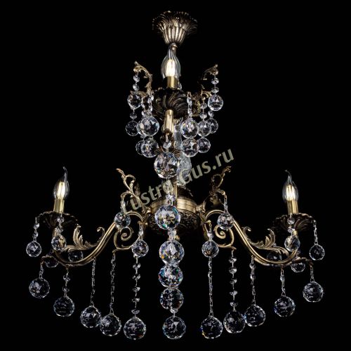 Люстра бронзовая Кассандра Алфея №3/2 шар в Химках Гусь Хрустальный