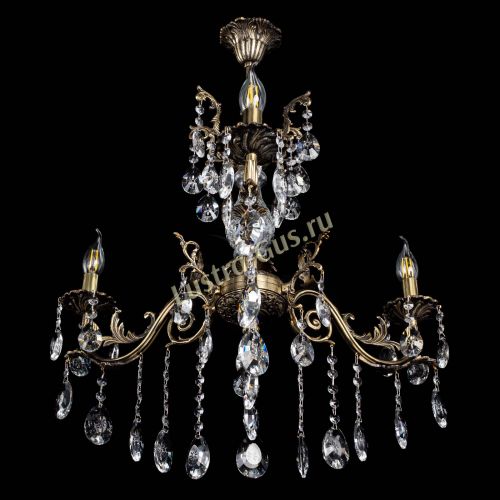 Люстра бронзовая Кассандра Алфея №3/2 звездочка в Химках Гусь Хрустальный