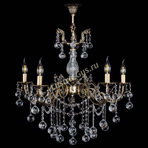 Люстра бронзовая Кассандра Алфея №5/1 шар в Химках Гусь Хрустальный