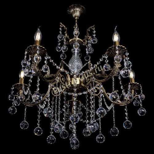 Люстра бронзовая Кассандра Алфея №5/1 шар в Химках Гусь Хрустальный